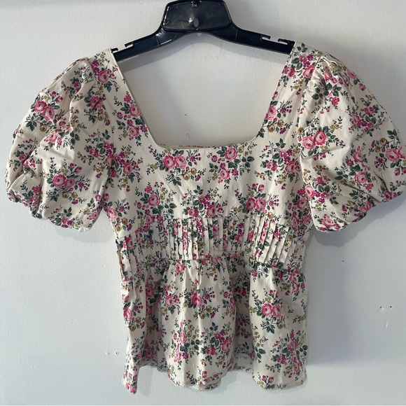 Tuckernuck Hyacinth House Aurelia Floral Puff Sleeve Ruffle Blouse 37377 - Picture 2 of 10